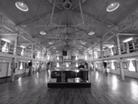 A model of Little Boy located at Wendover Historic Airfield, in Utah, on the California border. The base, once neglected, is now being restored. This model, made by John Coster-Mullen, is considered one of the most accurate and is a centerpiece of the historical base, though the weapon was never here. Wendover was where the crews of the B-29s practiced dropping the bomb.
