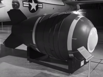 A wider view of the same bomb at the National Museum of the US Air Force.