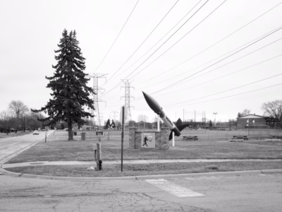 Cultural differences surely play a great role in the display of nuclear weapons in public space. This Crestwood, Illinois installation would never be permitted along the northern California Coast, where I live. On the other hand I know of no neighbors who have served in the Armed Forces or have children in the Armed Forces.