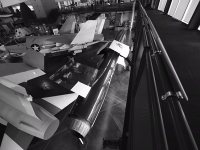 Both the Regulus models look like fighter jets at first glance. While the Regulus I was undergoing testing for its first flight at Edwards AFB, crews would attach a fake canopy to the missile when it was outside of its hanger in an attempt to deceive any observers. This Regulus II is at the Frontiers of Flight Museum in Dallas.