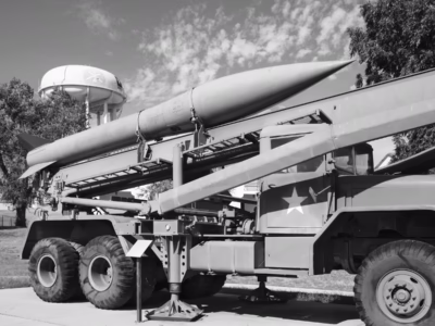 An improved version of the Honest John, located at Ft. Sill in Oklahoma. The most obvious way to differentiate between the new and old models is that the newer one has smaller fins (compare this to the other images) and a slightly more slender warhead section.