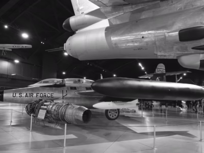 Despite the Genie being one of the most common nuclear weapons to find at aerospace museums, it's also one of the most anonymous, often displayed with no informational sign. This unit, attached to a Northrop F-89J Scorpion (the same model of plane in the Plumbbob nuclear test), is at the National Museum of the US Air Force, In Dayton, Ohio.