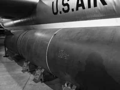 The Mark-17 is enormous, and heavy. The metal on the casing is three and a half inches thick, which accounts for its 42,000 lb weight. Photo made at the National Museum of the US Air Force, in Dayton.