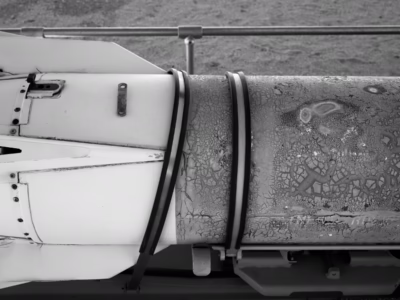 In the hot sun and dry environment of the Arizona desert few paint jobs will survive for long. I find these old paint patterns fascinating and I made many close-up images of them whenever I could. This unit is located at the Pima Air and Space Museum, near Tucson.