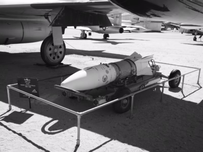 Many of the surviving Genies, such as this one at the Pam Air and Space Museum in Tucson, Arizona, have the emblem of the 87th Fighter Interceptor Squadron. The emblem is deep red and easy to spot in color images or in person (look for the red bull if the text is worn.). Unexpectedly, the unit was based in upper Michigan.