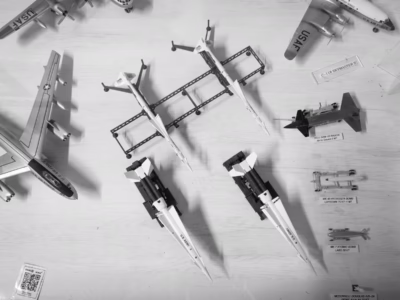 Another view of the model display case at the Travis AFB Aviation Museum. The size of the nuclear warhead technology at that time necessitated that the Hercules be made substantially larger than the Ajax.