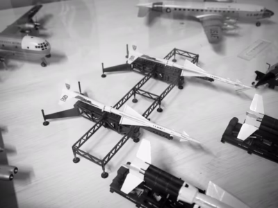 Two miniature Nike-Ajaxs on display at the Travis AFB Aviation Museum, in Vacaville, California. You can see part of the Nike-Hercules missiles at the edge of the frame--they appear to be at the same scale as the Ajax moddls--which offers a nice size comparison.