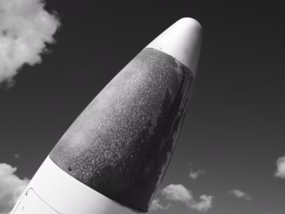 The Genie is not a powerful nuclear weapon, as nuclear weapons go, with the Plumbbob John test only a tenth of the power of Little Boy. The primary reason for this was the need for the pilot to avoid the explosion and its radiation. A bigger explosion would have required the plane to launch the rocket from farther away and, being unguided, accuracy would have suffered. This image made at the White Sands Missile Range's rocket garden, in New Mexico.
