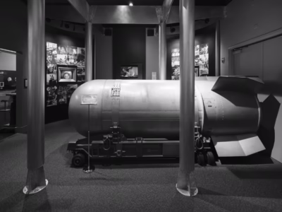 Although fully retired in 1997, the remaining B53s weren't immediately disassembled, as planned. Many of the bombs, built in the early 1960s, lacked saftey features and thus required Pantex to engineer equipment and plan carefully for a safe disassembly. Not only were the nuclear elements a concern but each bomb contained 300 pounds of high explosives. The last bomb was disassembled in 2011. This unit is at the Atomic Museum in Las Vegas.