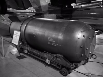 The Mark 41 was the most powerful nuclear weapon built by the US--but bigger ones--such as the Ripple Concept and Flashback--were contemplated, even planned for. This bomb is located at the National Museum of the US Air Force, in Dayton, Ohio.